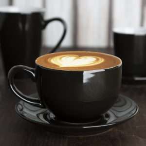 Olympia Cafe Cappuccino Cup Black – 340ml 11.5fl oz (Pack of 12)