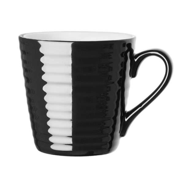 Olympia Cafe Aroma Mug Black – 340ml (Pack of 6)