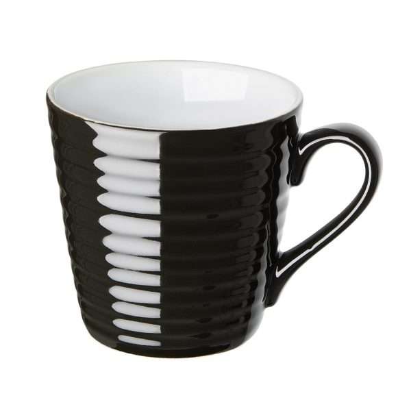 Olympia Cafe Aroma Mug Black – 340ml (Pack of 6)