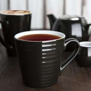 Olympia Cafe Aroma Mug Black – 340ml (Pack of 6)