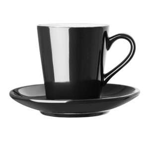 Olympia Cafe Flat White Cup Black – 170ml (Pack of 12)