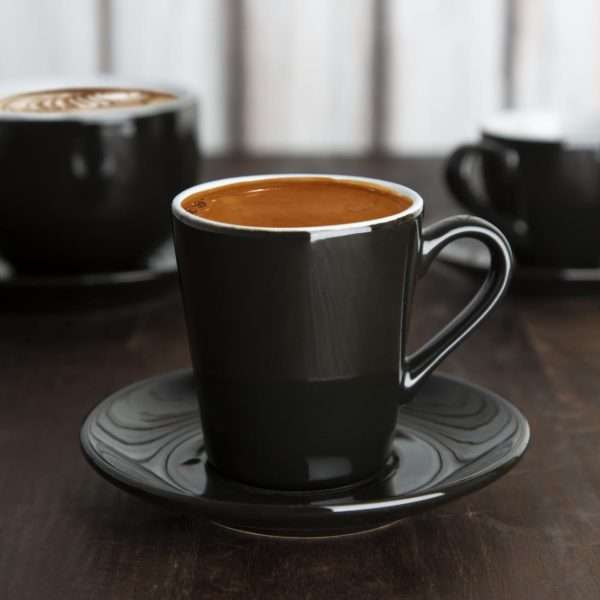 Olympia Cafe Flat White Cup Black – 170ml (Pack of 12)