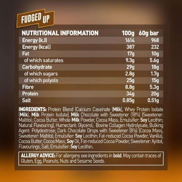 Grenade Protein Bar Fudged Up 60g (Pack of 12)