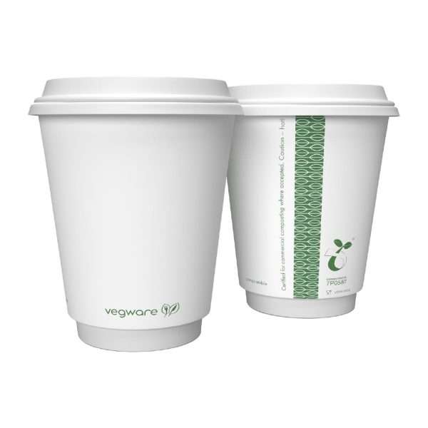 Vegware Hot Cup White Double Wall 8oz 79-Series (Pack of 500)