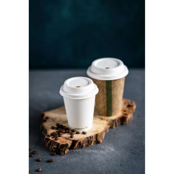 Vegware Hot Cup Lid Moulded Fibre 79-Series (Pack of 1000)