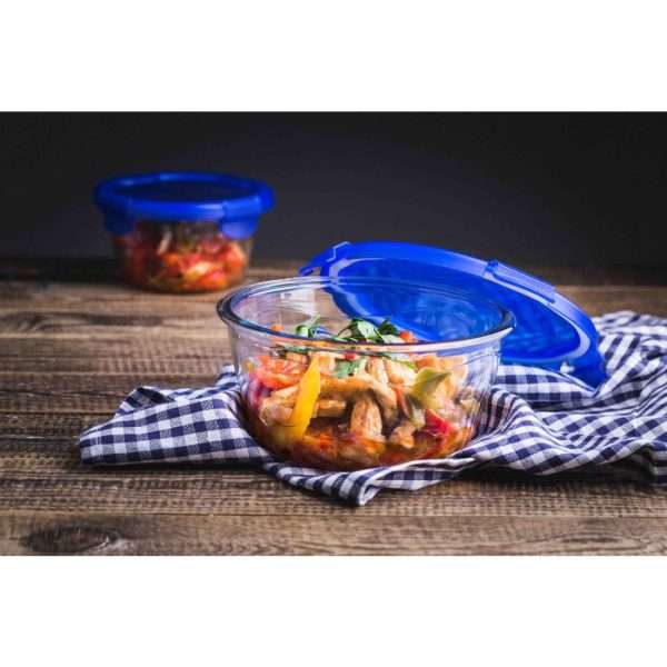 Pyrex Cook & Go Medium Round Dish With Lid 1.6Ltr