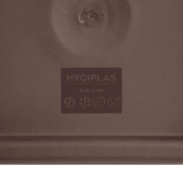 Hygiplas Square Food Storage Container Lid Brown Medium