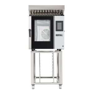 Buffalo Freestanding Smart Touchscreen Combi Oven 7 x GN 1/1 with Installation Kit and Extraction Hood