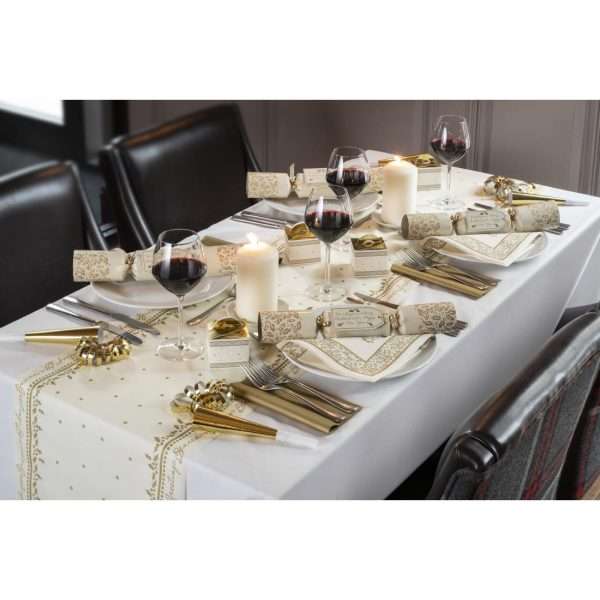 Swansoft Winter Greetings Airlaid Table Runner 38cm x 12m (Pack 6)