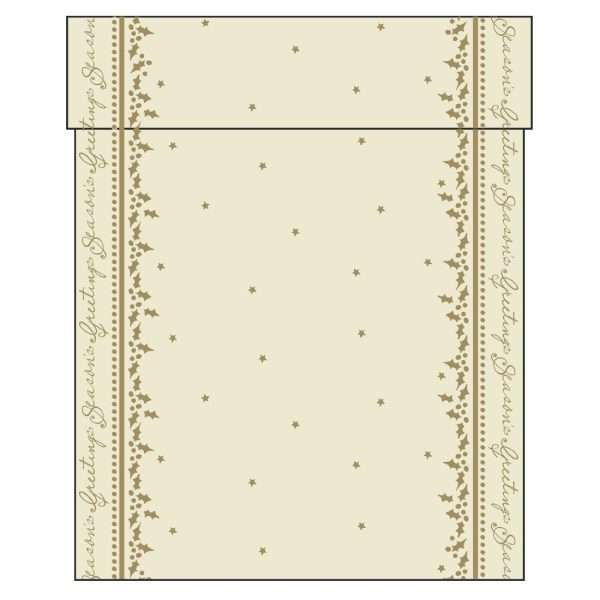 Swansoft Winter Greetings Airlaid Table Runner 38cm x 12m (Pack 6)