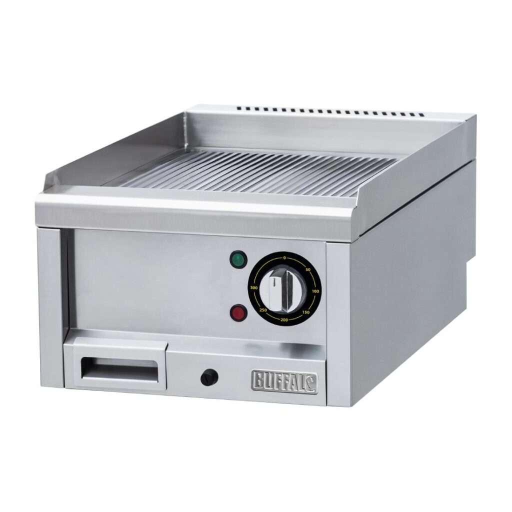Buffalo 600 Series Ribbed Electric Griddle 400mm