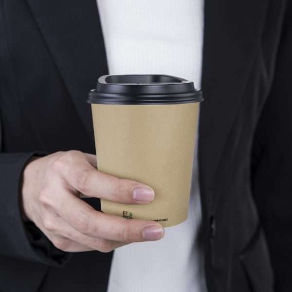 Fiesta Compostable Coffee Cups Single Wall 8oz (Pack of 50)