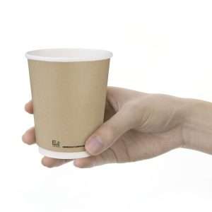 Fiesta Compostable Coffee Cups Double Wall 227ml / 8oz (Pack of 25)