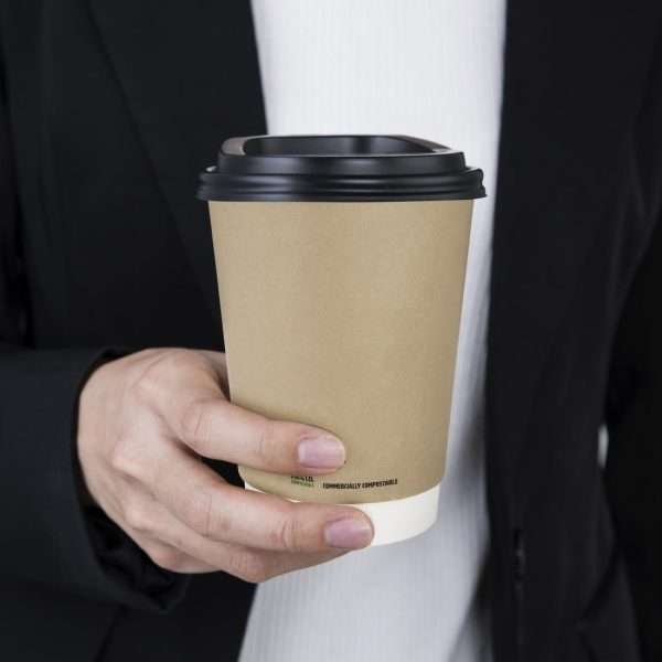 Fiesta Compostable Coffee Cups Double Wall 340ml (Pack of 500)