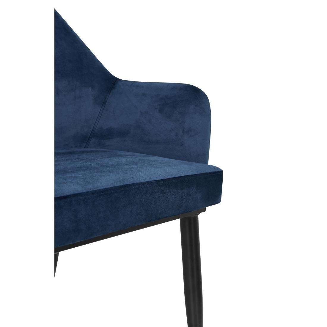 dp199_npi23-1 Bolero Lia Velvet Effect Chairs Dark Navy (Set of 2)