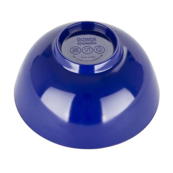 Olympia Kristallon Gala Melamine Bowls Blue 125mm (Pack of 6)