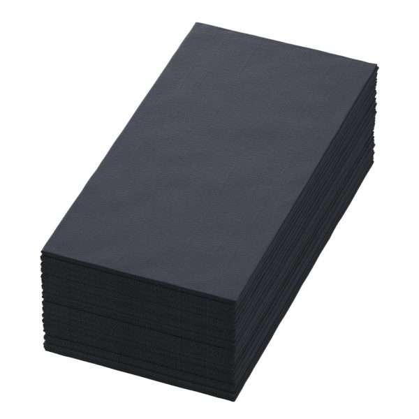 Duni Tissue Dinner Napkin Black 40x40cm (Pack of 1250)