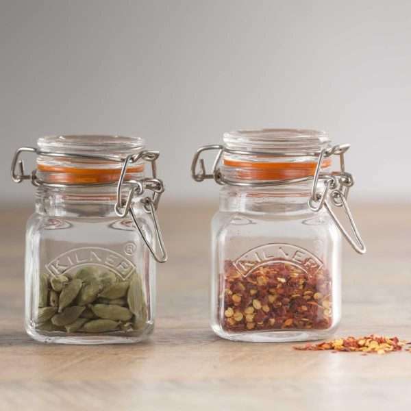 Kilner Glass Clip Top Spice Jar Set 70ml (Pack of 6)