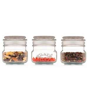 Kilner Square Push Top Jars 250ml (Pack 3)