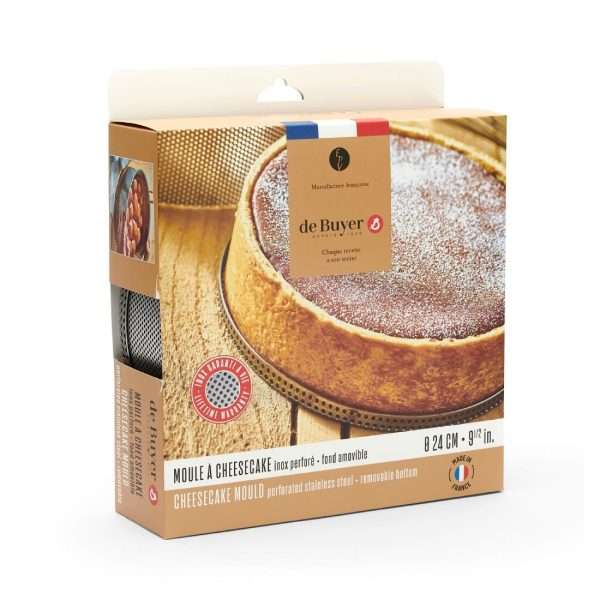 De Buyer Perforated Cheesecake Mould with Removable Base 240x65mm