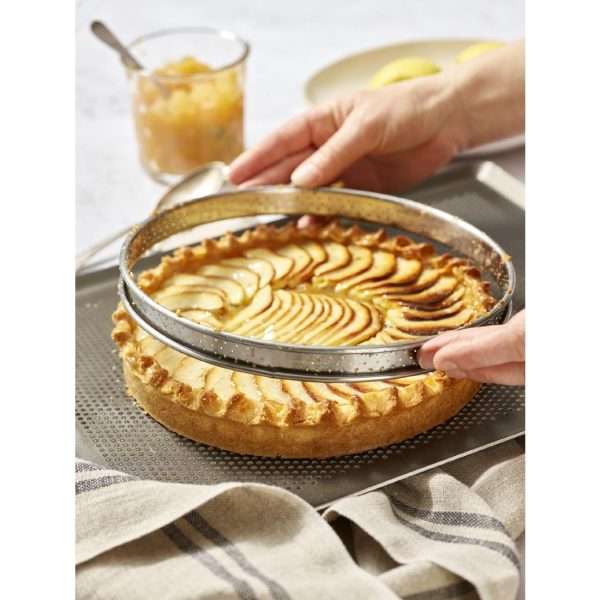 De Buyer Perforated Tart Ring Rolled Edge 280mm