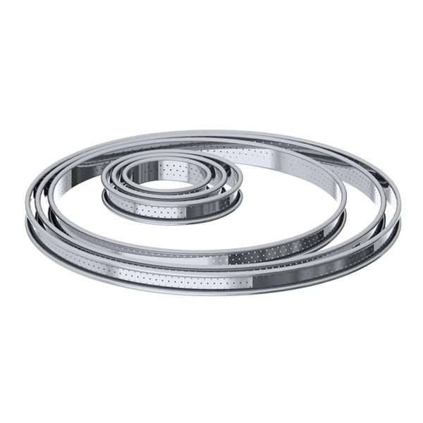 De Buyer Perforated Tart Ring Rolled Edge 280mm