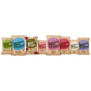 Brown Bag Crisps Cheddar and Onion 40g (Pack of 20)