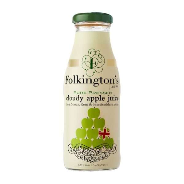 Folkington’s Juices Apple Glass Bottle 250ml (Pack of 12)
