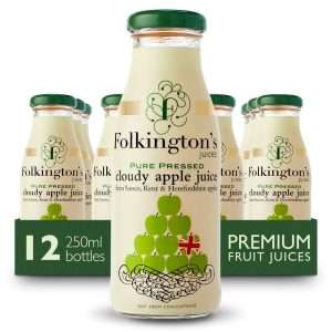 Folkington’s Juices Apple Glass Bottle 250ml (Pack of 12)