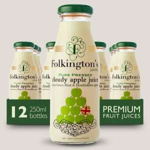 Folkington’s Juices Apple Glass Bottle 250ml (Pack of 12)