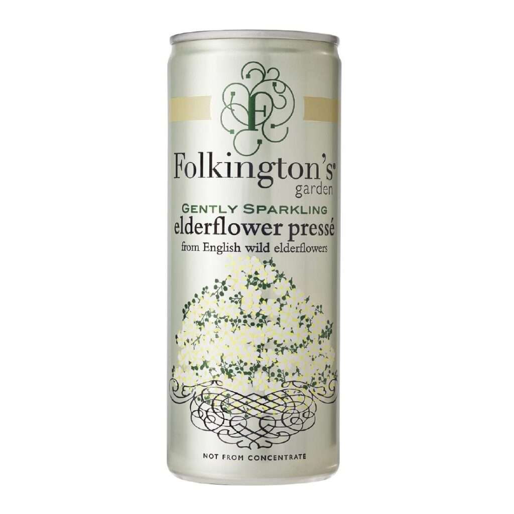 Folkington’s Sparkling Drinks Elderflower Can 250ml (Pack of 12)