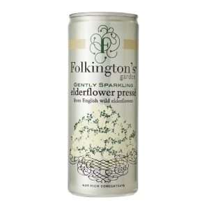 Folkington’s Sparkling Drinks Elderflower Can 250ml (Pack of 12)