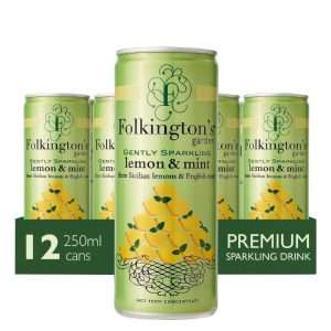 Folkington’s Sparkling Drinks Lemon & Mint Can 250ml (Pack of 12)
