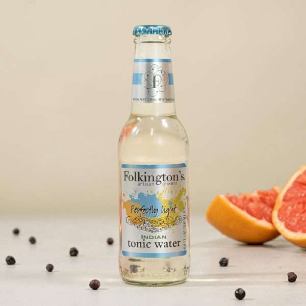Folkington’s Indian Light Tonic Water Glass Bottle 200ml (Pack of 24)