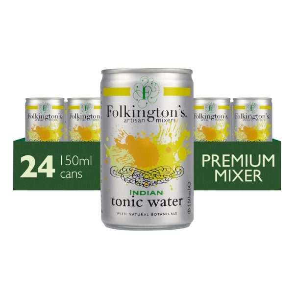 Folkington’s Indian Tonic Water Can 150ml (Pack of 24)