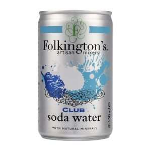 Folkington’s Club Soda Can 150ml (Pack of 24)