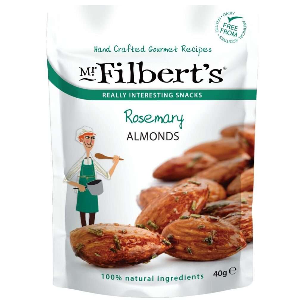 Mr Filbert’s Rosemary Almonds 40g (Pack of 20)