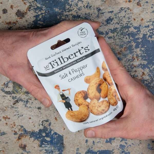 Mr Filbert’s Salt & Pepper Cashews 40g (Pack of 20)