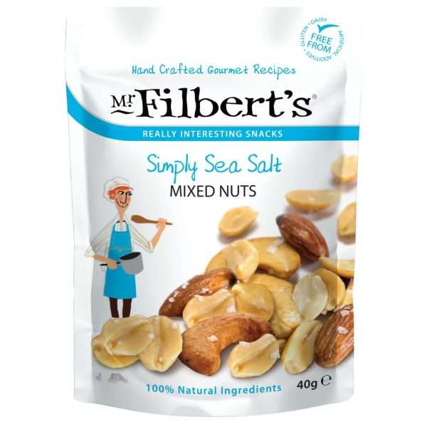 Mr Filbert’s Simply Sea Salt Mixed Nuts 40g (Pack of 20)