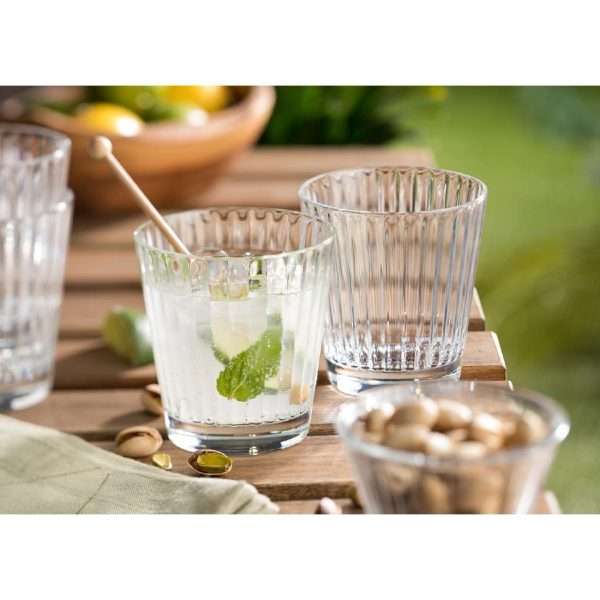 Utopia Lucent Lined Stacking Tumblers 340ml (Pack of 6)