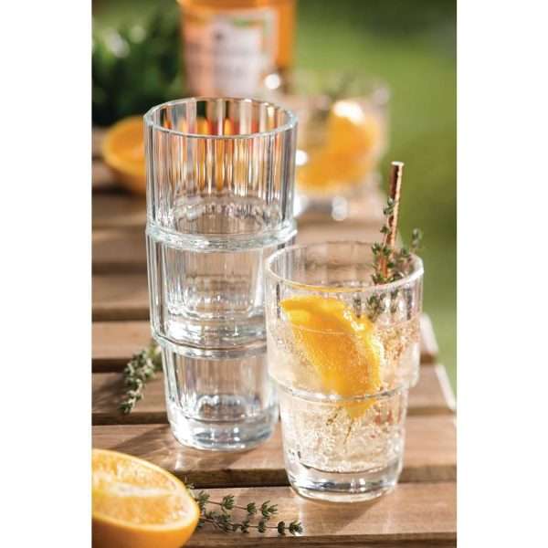 Utopia Lucent Nepal Stacking Tumblers 400ml (Pack of 6)