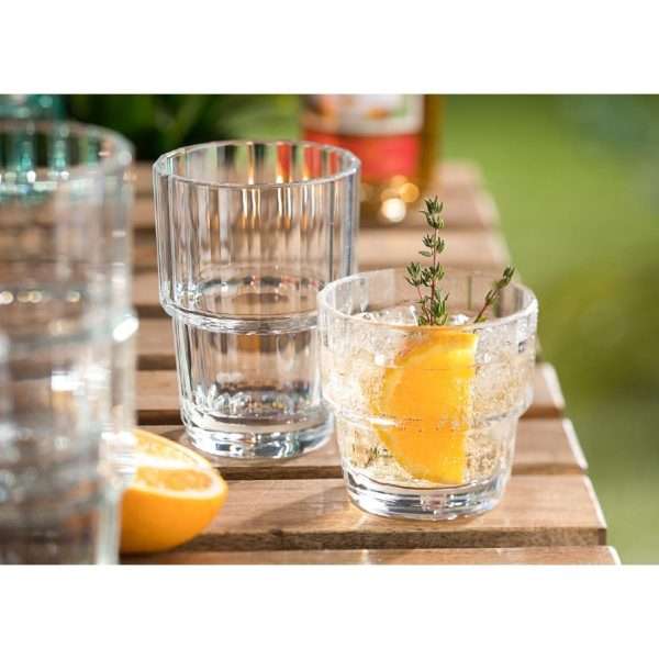 Utopia Lucent Nepal Stacking Tumblers 310ml (Pack of 6)