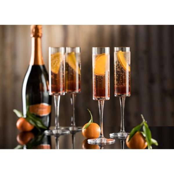 Utopia Lucent Level Champagne Glasses 165ml (Pack of 6)
