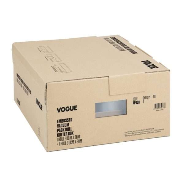 Vogue Vacuum Pack Roll with Cutter Box (Embossed) 200mm & 300mm Twin Pack