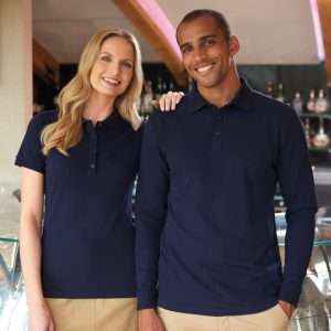 Brook Taverner Frederick Mens Long Sleeve Polo Shirt Navy Size L