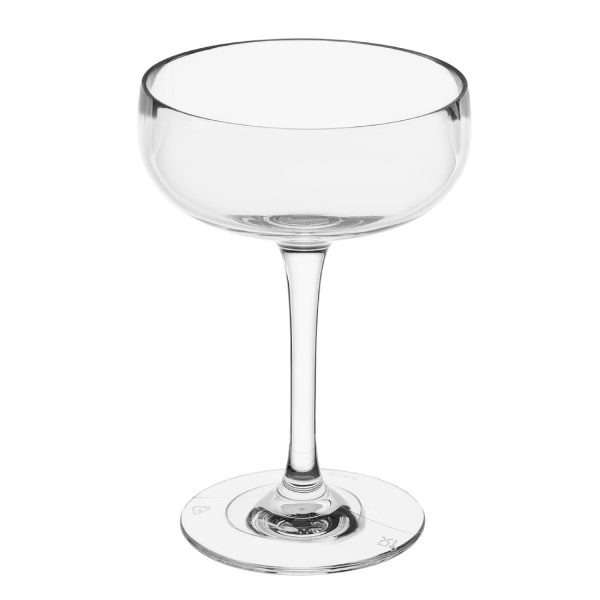 Olympia Kristallon Polycarbonate Champagne Coupe Glasses 210ml (Pack of 12)