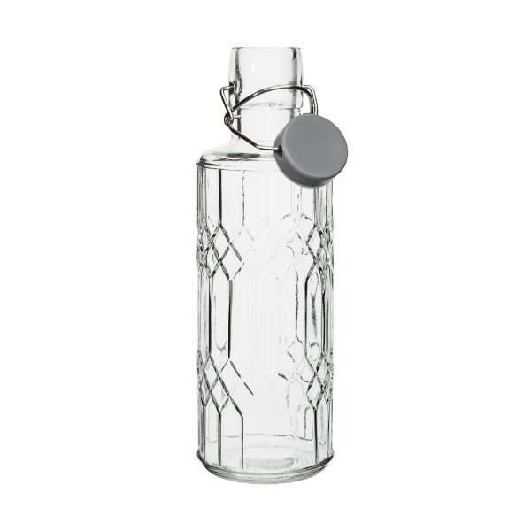 Olympia Geo Glass Water Bottle with Stopper 640ml (Pack of 6)