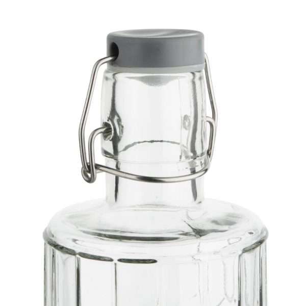 Olympia Geo Glass Water Bottle with Stopper 380ml (Pack of 6)