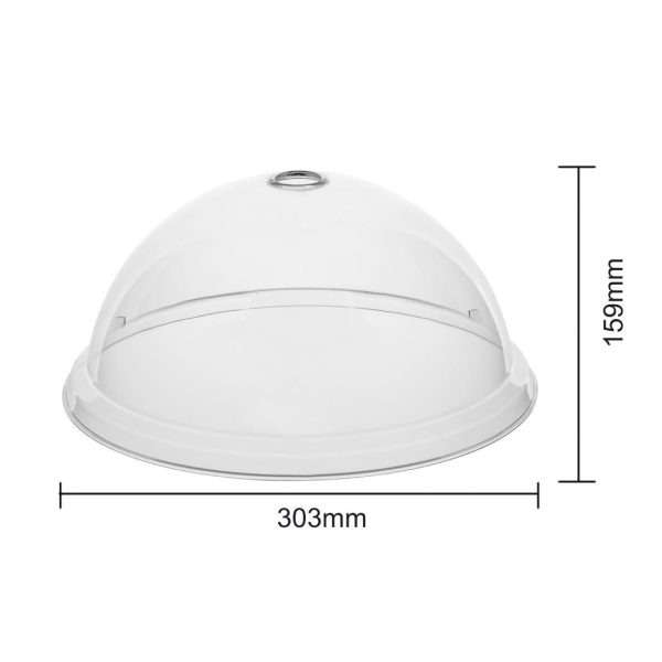 Olympia Kristallon Polycarbonate Domed Plate Cover Round 300mm