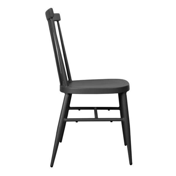 Bolero Windsor Aluminium Black Chairs (Pack of 4)